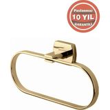 ÇELİK BANYO Paslanmaz Pirinç Milano Yuvarlak Havluluk Altın Gold