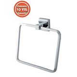 Çelik Banyo Paslanmaz Pirinç Tamay Kare Havluluk Gümüş