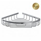 Çelik Banyo Paslanmaz Pirinç Zerrin 1'li 22*22 Cm Şampuanlık Süngerlik Köşelik Gümüş