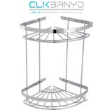 ÇELİK BANYO ZİRVE İKİLİ ŞAMPUANLIK 19X19 CM 304 PASLANMAZ ( 10 YIL PASLANMAZ GARANTİLİ )