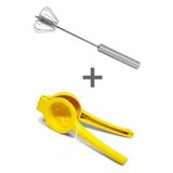 Çelik Basmalı Otomatik Çırpıcı Mikser Çırpma Aleti Metal Lüx Limon Narenciye Sıkacağı Seti