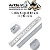 Celik Cetvel 15 Cm Inc Olculu 1 Adet Paslanmaz Celik Metal Cetvel 15 Santimetre
