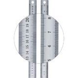 Çelik Cetvel 30 cm Inç Ölçülü 2 Adet Paslanmaz Çelik Metal Çetvel 30 Santimetre Düz Kenar Kolay Çizimler Için - 41 Delft Blue