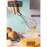 Çelik Çırpıcı Orta Boy Yumurta Çırpıcı Kek Çırpıcı Çorba Çırpıcısı 25 Cm
