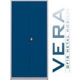 Çelik Dosya Dolabı Metal Dolap Ofis Dolapları Arşiv , Garaj , Bahçe , Kiler , Balkon - Açık Gri - Mavi - 92x42x195