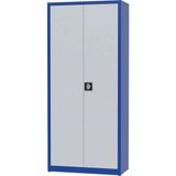 Çelik Dosya Dolabı Metal Dolap Ofis Dolapları Arşiv , Garaj , Bahçe , Kiler , Balkon - Mavi - Açık Gri - 80X38X180