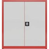 Çelik Dosya Dolabı Metal Dolap Ofis Dolapları Ofis Dolapları Arşiv , Garaj , Bahçe , Kiler , Balkon - Kırmızı - Açık Gri
