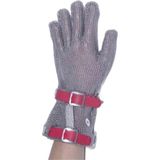 Çelik Eldiven Uzun 8 cm Kırmızı, M Beden, (El-Uzr) - Standart - Çok Renkli