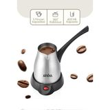 Çelik Elektrikli Cezve Türk Kahve Makinesi - 5Fincan=400Ml 360° Kablosuz Kullanım Katlanır Kulp 700W Scm-2967 (5250)
