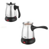 Çelik Elektrikli Cezve Türk Kahve Makinesi - 6Fincan=500Ml 360 Derece Kablosuz Kullanım 600W Scm-2992 (Timya/Go1395) 199761