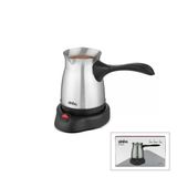 Çelik Elektrikli Cezve Türk Kahve Makinesi - 6Fincan=500Ml 360° Kablosuz Kullanım Katlanır Kulp 600W Scm-9039 (5250)