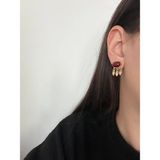 Çelik Gold Mng Bordo Küpe