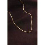 Çelik Gold Renk 60 Cm İnce İtalyan Zincir Kolye - Tj-Bko6227
