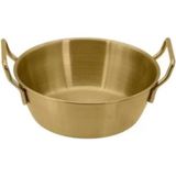 Çelik Gold Sahan Tava - Yumurta Tavası, Sos Tavası, Şık Tasarım, 12 cm Küçük Boy Mutfak Tavası