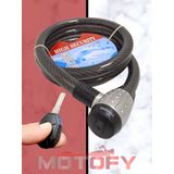 Çelik Halat Kilit Işıklı Anahtarlı 25 Mm Kalınlık 2 Metre Uzunluk