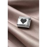 Çelik Kalp Charm – Parlak Çelik Bileklik Aksesuarı | Sevgi Temalı Modüler Charm