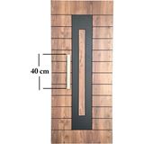 Çelik Kapı Çekme Kolu Tutma Kolu Dikdörtgen Model Renk Saten (Gümüş Gri) 40CM