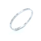 Çelik Kelepçe Bileklik Taşlı Love Model BLZ-596