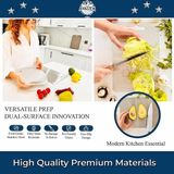 Çelik Kesme Tahtası Seti 2 Parça - Premium Sus 304 Çift Taraflı Kesme Tahtası - Bulaşık Makinesinde Yıkanabilir - Bebekler Icin Guvenli - Mutfak, Et, Tavuk, Balik, Sebzeler