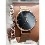 Çelik Kordon, Su Geçirmez, 2 Yıl Garantili Rose Renk Kadın Kol Saati+Bileklik - Rose Gold