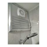 ÇELİK MENFEZ PARLAK KROM BANYO MENFEZİ FANLI ALUMINYUM 40X50 CM DIS OLCU 145 M3