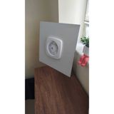 ÇELİK MENFEZ WC-BANYO MENFEZİ ALÜMİNYUM KOMPOZİT FANLI 40X40 BEYAZ Q125 FAN