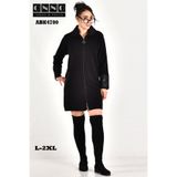 ÇELİK ÖRGÜ YAKA KOL DERİLİ KLASİK UZUN TRİKO CEKET ABK478001XL