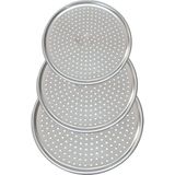 Çelik Pizza Tepsisi,delikli Lahmacun ve Pizza Tavası,fırın Tepisisi (36 Cm)