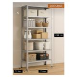 Çelik Raf 6 Katlı 31x75x200 Raf Sistemleri, Depo rafı, Arşiv rafı, Kiler rafı, Çok Amaçlı Raf