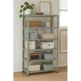 Çelik Raf 6 Katlı 43X60x200 Dekoratif Raf Sistemleri, Depo Rafı, Arşiv Rafı, Kiler Rafı