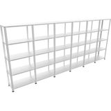 Çelik Raf Burada ® 31x465x200 6 Katlı 5 Li Bitişik Çelik Raf Galvaniz Raf Arşiv Rafı Depo Rafı Kiler Rafı Dx51 Kalite - 31x93x200
