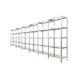 Çelik Raf Burada 5 Katlı 6 Lı Bitişik Çelik Galvaniz Arşiv Depo Kiler Rafı DX51 Kalite - 43x93x150