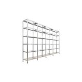Çelik Raf Burada 6 Katlı 4 Lü Bitişik Çelik Galvaniz Arşiv Depo Kiler Rafı DX51 Kalite - 59x75x200
