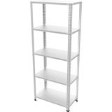 Çelik Raf Burada Çelik Raf Burada 5 Katlı Çelik Galvaniz Arşiv Depo Kiler Rafı DX51 Kalite - 43x75x150