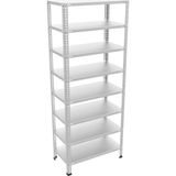 Çelik Raf Burada Çelikrafburada ® 59x93x200 8 Katlı Galvaniz Raf Çelik Raf Arşiv Rafı Depo Rafı Kiler Rafı