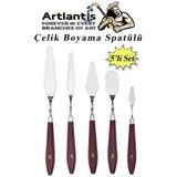 Celik Spatul 5 Li Set Resim Ve Heykel Celik Spatula Esnek Celik Palet Bicagi Pasta Spatulasi 1 Paket