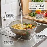 Çelik Süzgeç Kulplu Paslanmaz Makarna - Sebze Süzgeci 19 Cm
