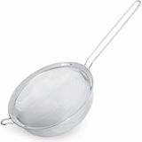 Çelik Tel Süzgeç, 22 Cm, Beyaz, Dayanıklı ve Hafif, Pratik Kullanım - Ahşap - Bej - Siyah - Seçenek 1