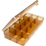 Çelik Ticaret 3 Adet 15 Bölmeli Kolye Yüzük Takı Dikiş Kutusu Organizer Ayarlanabilir Bal Köpük Rengi Kutu