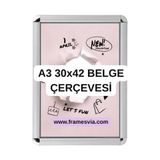 Çelik Ticaret 3 Adet - A3 Display Belge Çerçeve - 30X42 Aç Kapa Ofis Işyeri Kurum Sertifika Poster Diploma Afiş Reklam Sergi Çerçevesi (3, 30X42)