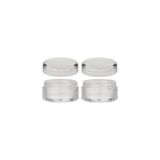 Çelik Ticaret 3,8cm 10ML Şeffaf Kapaklı Mini Kavanoz Küçük Takı ve Mini Eşya Saklama Kutusu 2'li