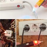 Çelik Ticaret Dedektörlü Temassız Işıklı Kablo Voltaj Test Elektrik Kaçak Dijital Kontrol Kalemi Cihazı Siyah Renk
