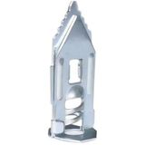 Çelik Turbolet Alçıpan ve Asma Tavan Dübeli, Gazbeton Gözenekli Beton Sabitleme Dübeli, Metal Duvar Dübel, Yüksek Taşıma Kapasiteli Mekanik Bağlantı Elemanı (12 Adet) (28 mm)