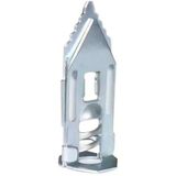 Çelik Turbolet Alçıpan ve Asma Tavan Dübeli, Gazbeton Gözenekli Beton Sabitleme Dübeli, Metal Duvar Dübel, Yüksek Taşıma Kapasiteli Mekanik Bağlantı Elemanı (12 Adet) (40 mm)