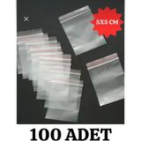 Çeliker 5X5CM 100'LÜ Buzdolabı Kilitli Torba Poşet Dondurucu Ikramlık Çerez Davet Kına Hediyelik Poşeti