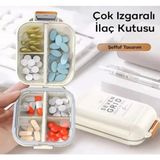 Çeliker Çok Izgaralı 7 Bölmeli Saklama Kutusu – Günlük Haftalık Hap Düzenleyici, Taşınabilir