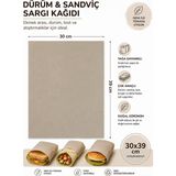 Çeliker Sandviç Dürüm Hamburger Paketleme Sarma Ambalaj Kağıdı 30X40 100 Adet Sandviç Kağıdı