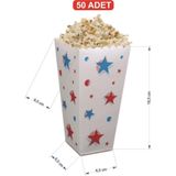 Çelikpençe Büyük Karton Popcorn / Mısır Kutusu 50 Adet