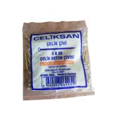 Çeliksan 3x30 Beton Çelik Çivi Sarı (3 Lük Beton Çivisi) 100 Adet