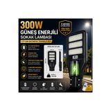CELİKSHOP 300W Solar Sokak Aydınlatma Lambası Lityum Bataryalı Kumandalı